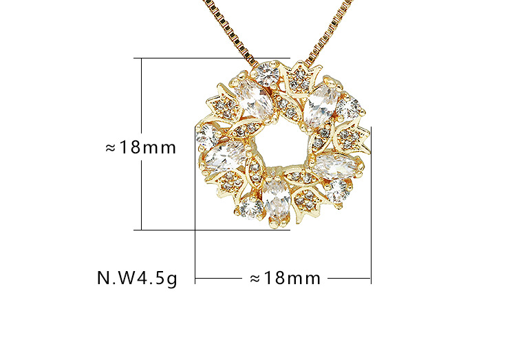 Fashion Irregular Round Zircon Gold-plated Necklace display picture 1