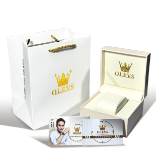 Oli brand watch box wholesale creamy-white mechanical watch box support change logo large quantity details