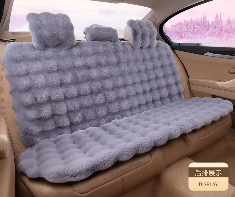 Amazon's New Winter Car Seat Cushion Thickened Bubble Plush Warm Light Luxury Encrypted Anti-Slip Plush Seat Cushion