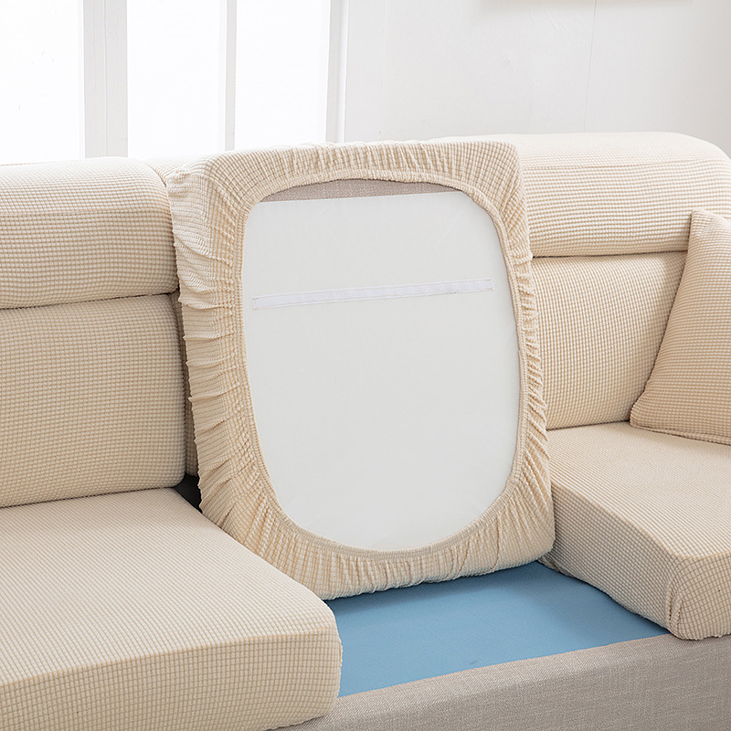 Mais-Samtkissen-Sofabezug, Sofabezug mit vollständiger Abdeckung, hochelastischer Chaiselongue-Kombinationssofabezug, schlicht und modern - 13