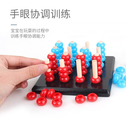 Gravity Four-in-a-Row 3D Board Game for Kids, Chess and Board Games, Intelligence Game, Brain Teaser, Parent-Child Logic Thinking Toy
