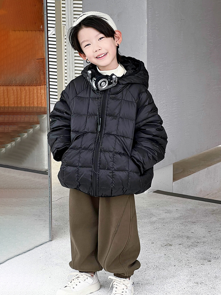 Chaqueta de Plumón para Niños, 90% Plumón de Pato Blanco, Ropa de Invierno para Niños, Estilo Coreano 2025, Chaqueta Corta Gruesa para Niños, Ropa de Invierno