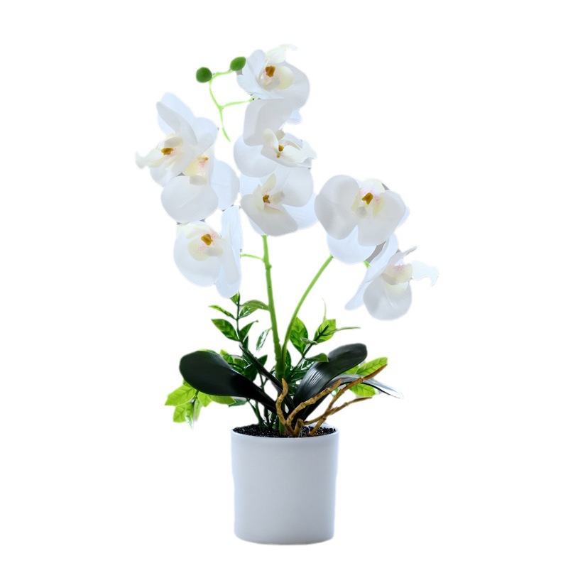 Flores falsas impresión 3D película de orquídea mariposa sensación pequeña simulación de bonsai decoración interior creativa decoración simulación de maceta
