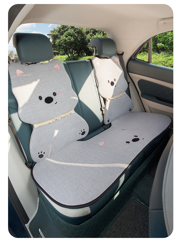 Suitable for Xpeng Monam03 Qin Plus Mg4 Song Pro Car Seat Cushion Half-Pack Cartoon Breathable Seat Cushion