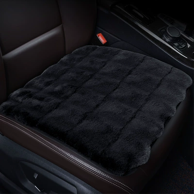 rear seat cushion winter warm – Wool pad - cushion-black