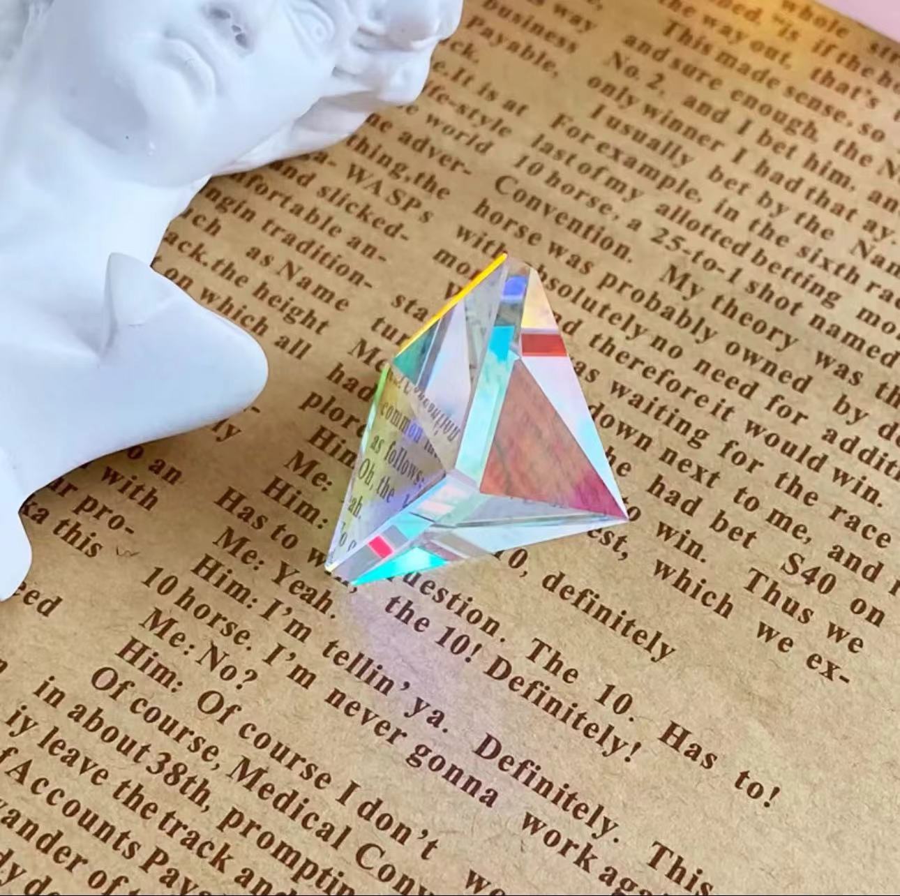 Sun Catcher combinación de colores Prisma Cubo Luz colorido refracción galvanoplastia decoración escritorio sol mujer regalo cumpleaños