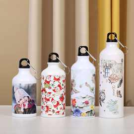 图片LOGO个性礼品广告批发500ml运动水壶登山户外铝壶大容量便携