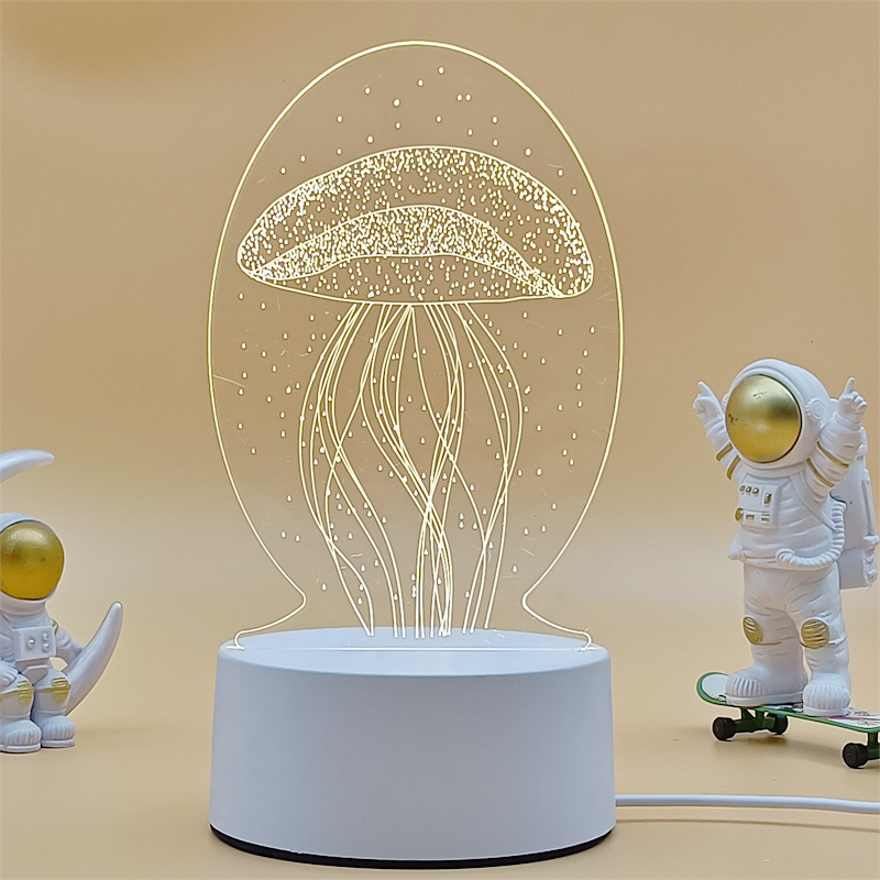 Cross-border manufacturers wholesale usb3d night light acrylic table lamp children's creative gift lamp gift bedside ornaments