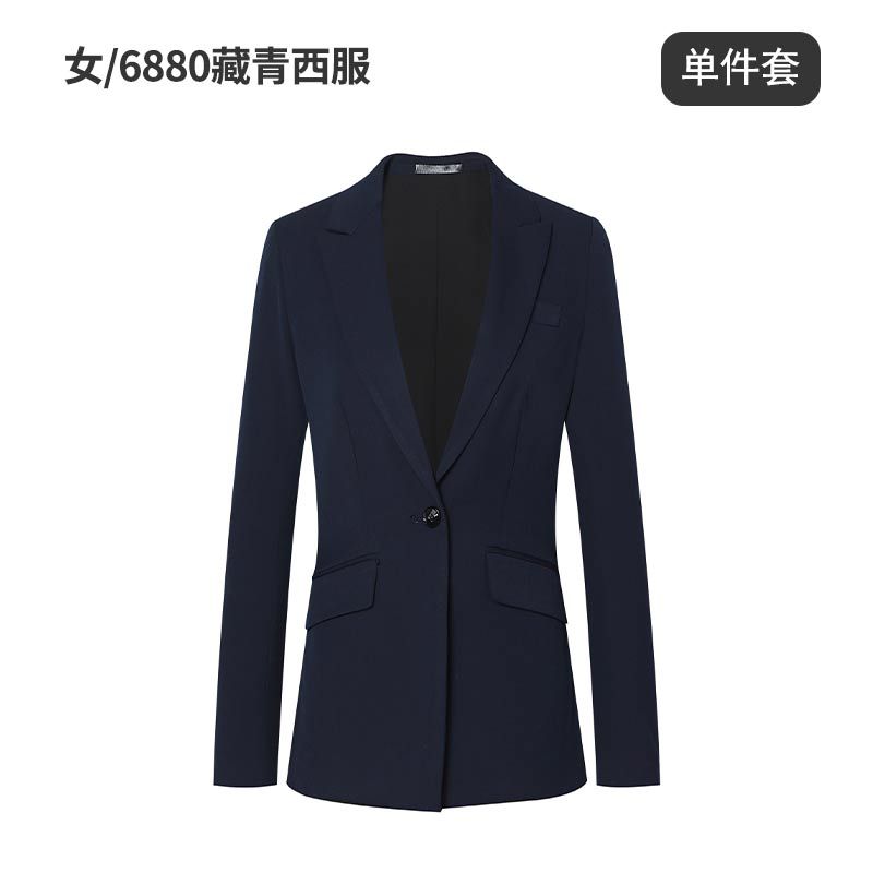 6880Y# 여성용 네이비 블루 슈트(싱글탑)