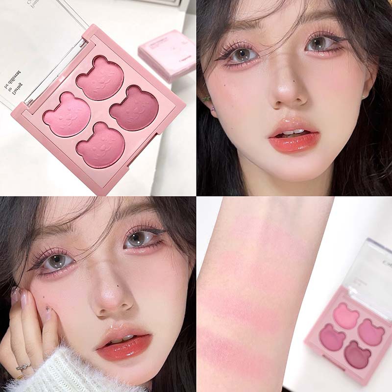 Cappuvini pequeña fantasía de cuatro colores blush barro baja saturación fresco coreano vigor natural hinchazón color carmine