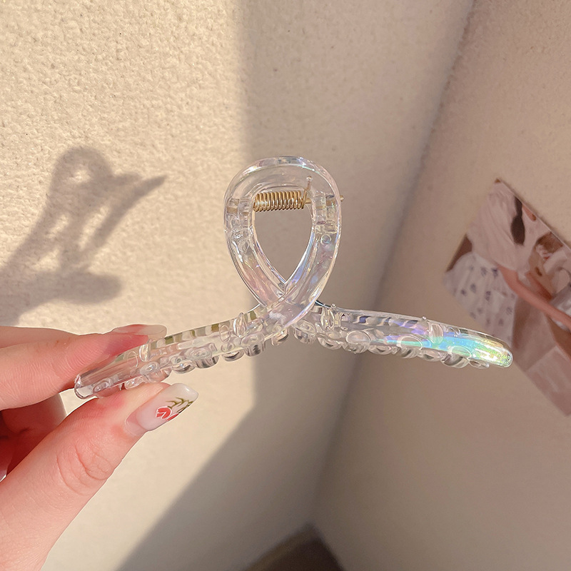 Horquilla de las mujeres de alto grado de pelo negro Clip tocado espalda Cabeza Grande updo tiburón clip 2024 Nueva horquilla