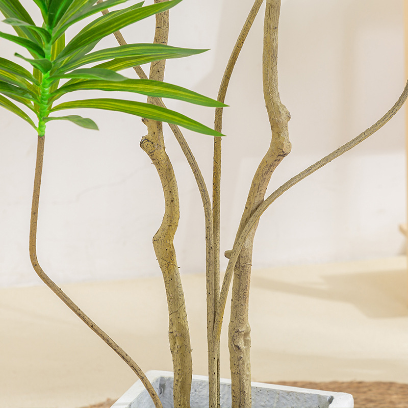 Nuevo estilo nórdico transfronterizo Simulación de plantas verdes de bambú lirio Planta grande de piso Decoración de interiores Decoración en maceta