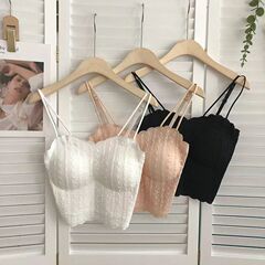 生のレースのガーターの美背ベストの女性の夏の外は胸のパッドの2022の新型の胸の一体の下着を着ます。
