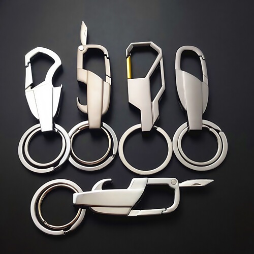 Simple Keychain Small Knife Waist Hang Key Ring Anti-lost Metal Keychain Household High-end Car Keychain