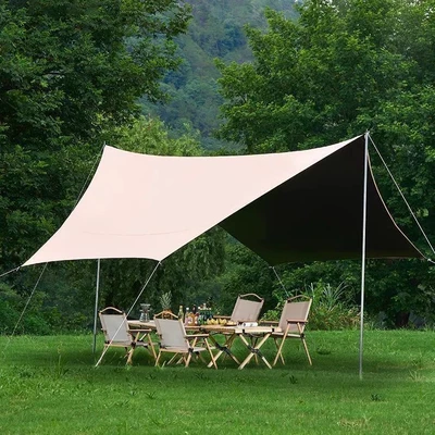Black Rubber Canopy Thickened Curtain Camping Sun Protection Sunshade Outdoor Canopy Sunshade Rain Sunshade Canopy