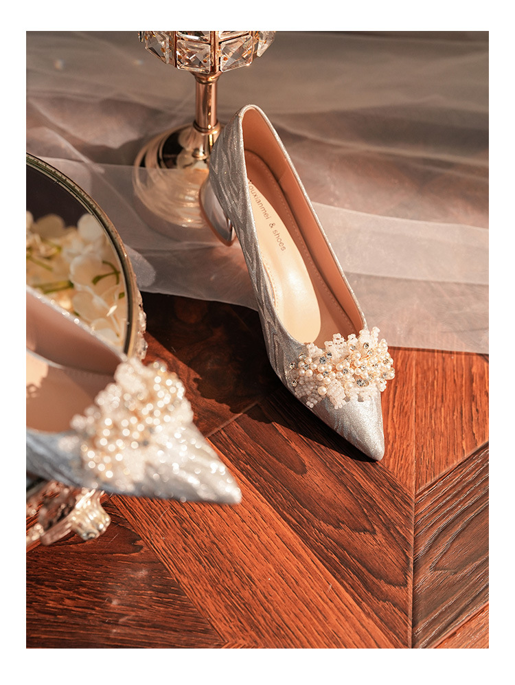 3333C-015 Low Heel Pointed Toe Tiger Skin Pattern High Heels Comfortable Elegant Women's Shiny Wedding Party Shoes_voghion.com