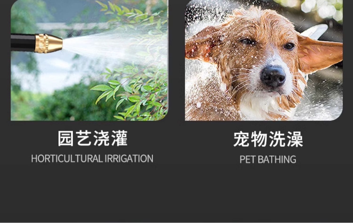 High-pressure car wash water gun, household faucet washer, car brush nozzle, powerful flower watering hose, pressure-boosting tool, floor cleaning gun