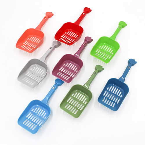 Plastic New Cat Hole Litter Shovel Poop Scoop Convenient Waste Cat Litter Scoop Leak Sand Scoop Tofu Shovel