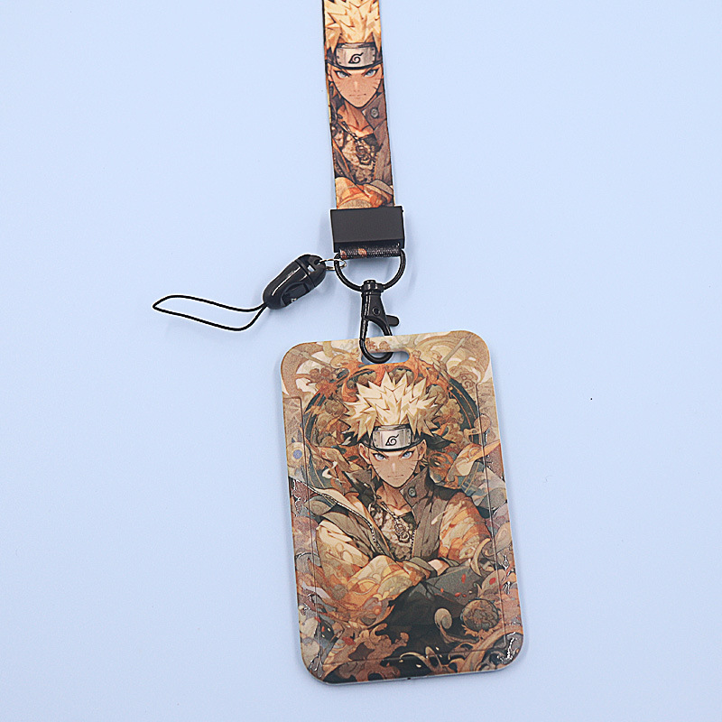 Cubierta deslizante Naruto cubierta de la tarjeta de estudiante patrón de dibujos animados tarjeta de bus cubierta de la tarjeta de control de acceso Tarjeta de campus trabajo cubierta de la tarjeta de identificación