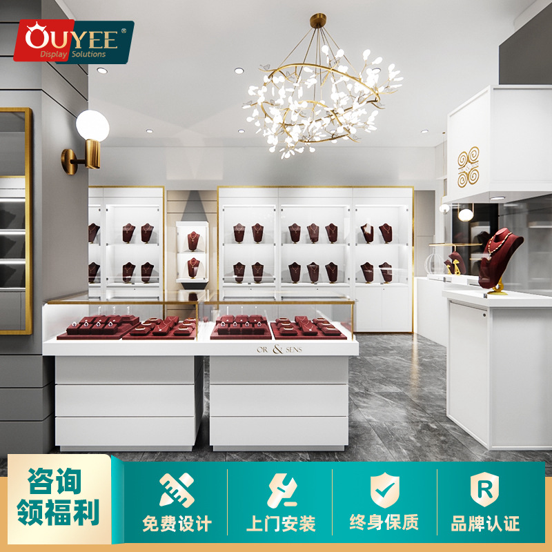 厂家珠宝展示柜商用 品牌店项链手表首饰柜不锈钢玻璃柜样品展台