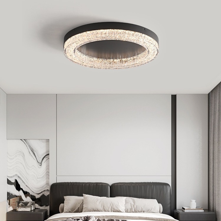 Italiano todo el cobre minimalista sala de estar luz de techo de espectro completo moderno de alta gama diseñador doméstico dormitorio principal lámpara de habitación