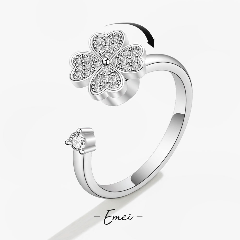 TikTok, модное кольцо, аксессуар, четырехлистный клевер, в корейском стиле, популярно в интернете, оптовые продажи