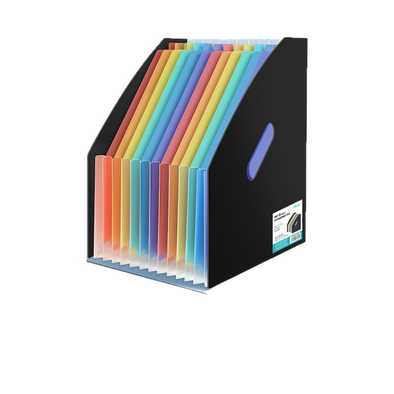 Bolsa de órgano arcoíris vertical A4 carpeta multicapa bolsa de almacenamiento de papel de examen de estudiantes bolsa de archivo de oficina bolsa de almacenamiento