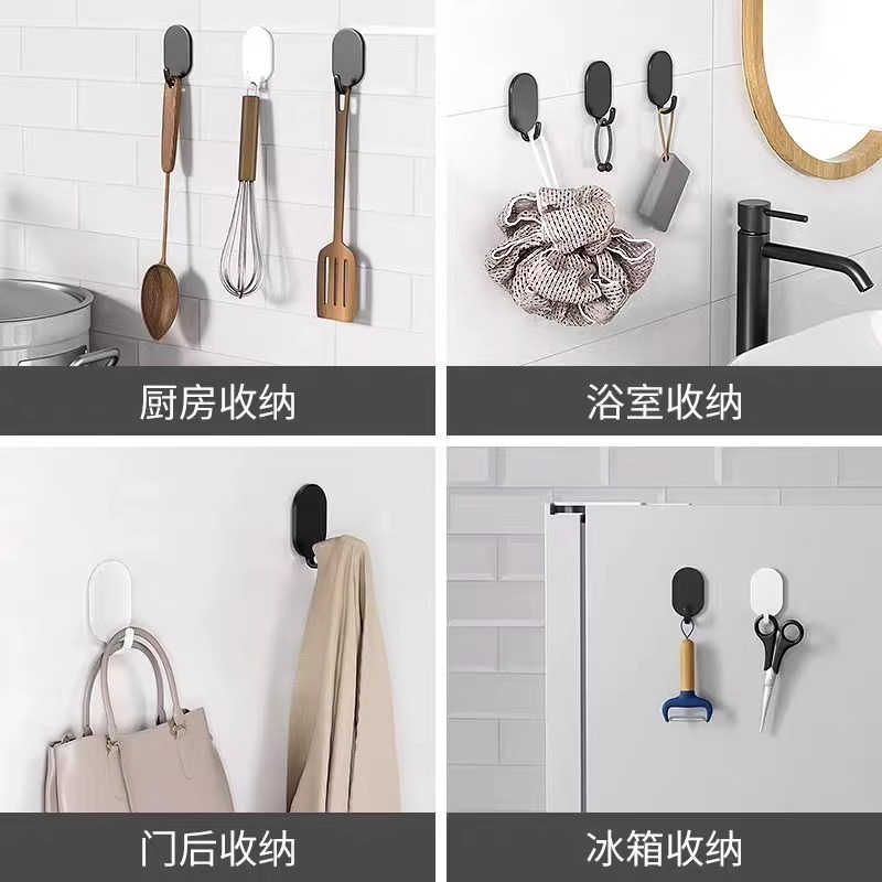 フック、パンチフリー壁掛けフック、キッチン、バスルームの壁、強力な耐荷重、痕跡のないフック、洋服フック、寮の粘着フック|undefined