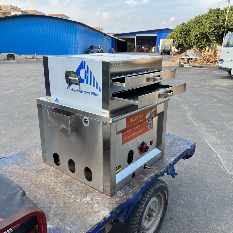 Longjingding modelo de coche de tres ruedas máquina de salchichas de gas vapor comercial multifuncional horno de salchichas de vapor de desayuno cabina completa image 10