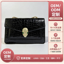 2026新款鳄鱼纹蛇头扣链条包轻奢高级小方包女包OEM定制工厂直销