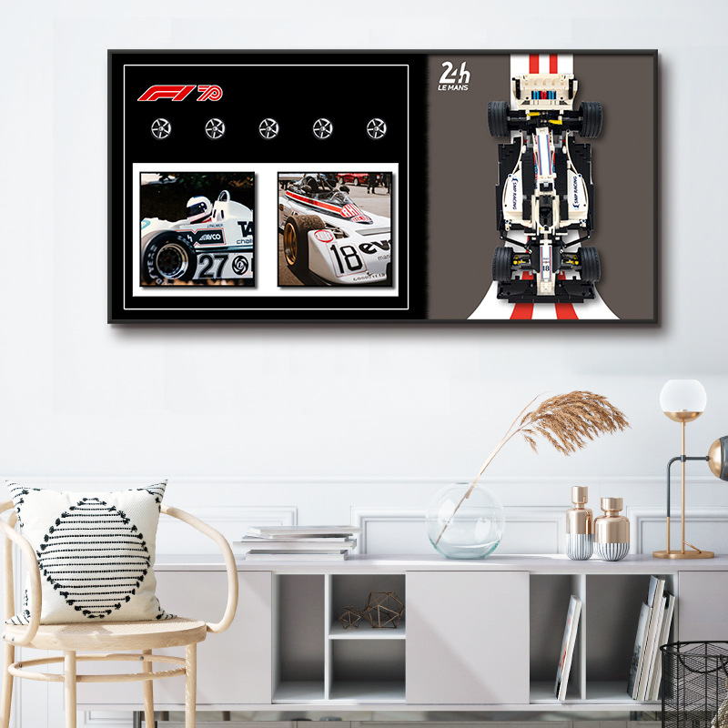 Sala de estar Entrada Dormitorio infantil Pintura decorativa Bloque de construcción tridimensional creativo Motocicleta Fondo de sofá Pintura de pared Mural de dormitorio