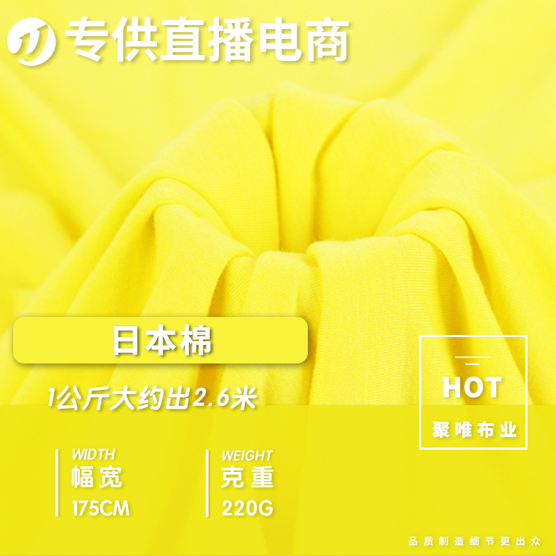 厂家现货面料日本棉针织人棉拉架面料 弹力人棉平纹95%人棉5%氨纶