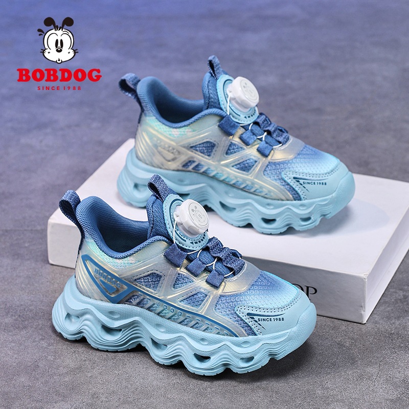 Babudou zapatos para niños zapatos deportivos para niños primavera y otoño nuevo estilo malla transpirable zapatos de papá con botones para niños y niñas