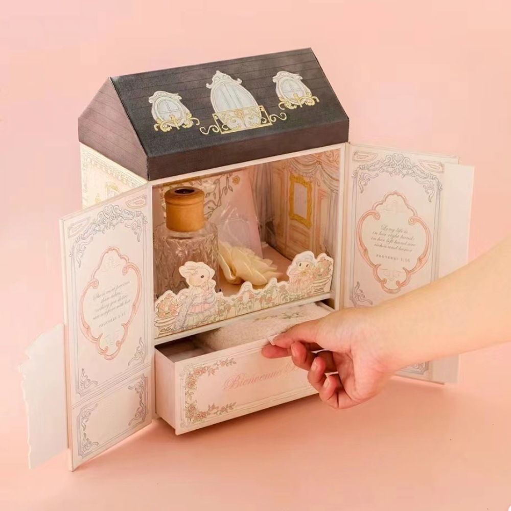 可爱卡通桌面收纳盒女生创意礼物摆件礼品联名设计款包装盒