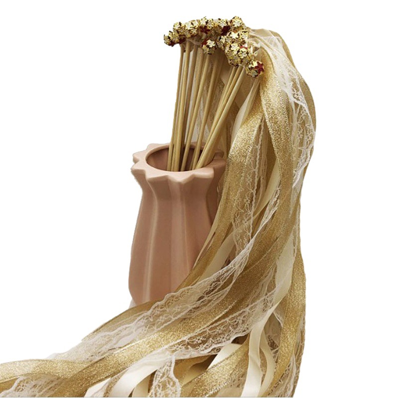 Cinta de hadas palo mágico palo guirnalda de cinta decoración del banquete de boda suministros de decoración atmósfera accesorios de diseño