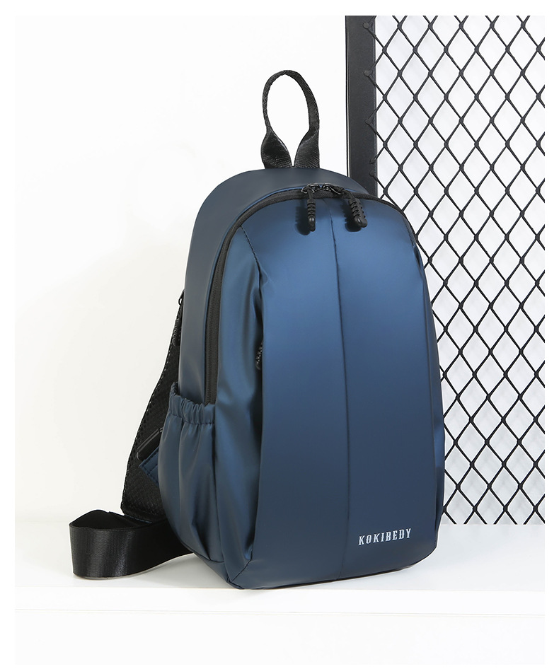 Men's crossbody bag, large-capacity chest bag, single-shoulder backpack, multi-functional men's bag, water-resistant chest bag, small bag, cross-border undefined