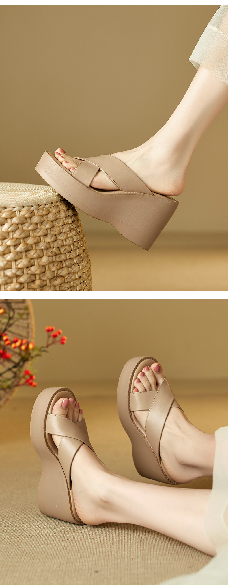Sandal cao gót nữ hở mũi quai chéo đế xuồng gót 9.5 cm — màu đen, màu mơ chi tiết 6