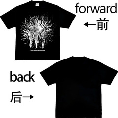 特大柄貿易Tシャツ 男女兼用 レトロY2KプリントTシャツ ストリートトレンド 男女兼用 クロスボーダー ヨーロッパとアメリカンスタイルのTシャツ
