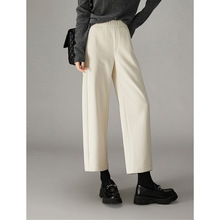 专柜品质2025冬季新款时尚宽松显瘦遮胯保暖加厚休闲直筒裤女士