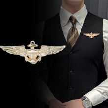 个性别针美国航空兵海事飞行员航空胸章美军金属徽章学院制服胸针
