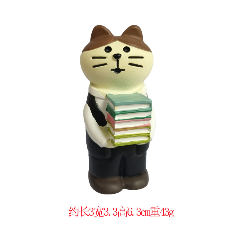 日本の猫樹脂装飾品 ZAKKA トレンディなブラインドボックスフィギュア DIY 手作り装飾 INS スタイル工芸品小さな装飾品|undefined