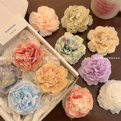 新中国式手作りシャクヤクの花のヘアピンの花のレトロな高級感があります。