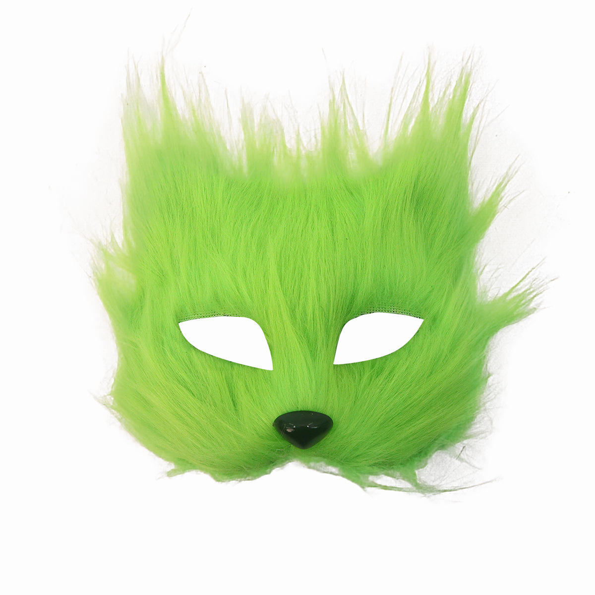 Halloween nuevo medio cara zorro máscara de peluche gato fuego props de fiesta maquillaje fábrica de ropa de baile al por mayor