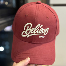 新款日韩系大字母数字刺绣休闲复古时尚百搭街头硬顶鸭舌帽棒球帽