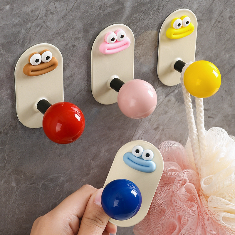 Gancho para baño Gancho para ropa que no deja marcas detrás de la puerta de viscosa de carga fuerte sin perforación Gancho para toallas en la pared del baño