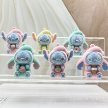 跨境植绒史迪仔钥匙扣盲盒配件毛绒史迪仔钥匙扣公仔挂件书包挂件