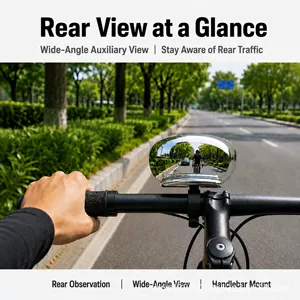 Motorcycle and bicycle wide-angle auxiliary rearview mirror, electric vehicle reflector, blind spot mirror, adjustable angle, car mirror accessories