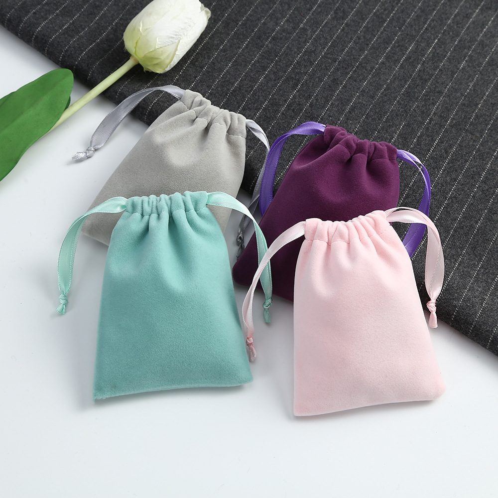 Simple Style Solid Color Cloth Jewelry Packaging Bags 1 Piece