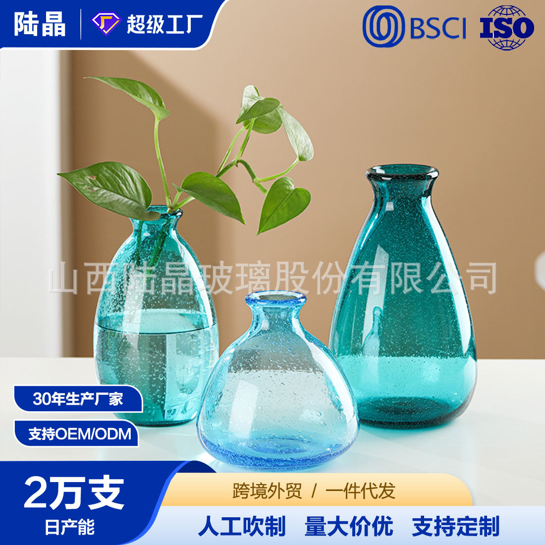 Nordic creativo burbuja florero hidropónico simple florero mesa de cristal decoración simple florero decoración de la flor