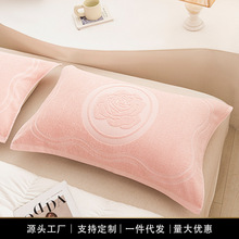 纯棉枕巾加厚加大一对装 全棉柔软吸汗毛圈枕头毛巾成人四季通用